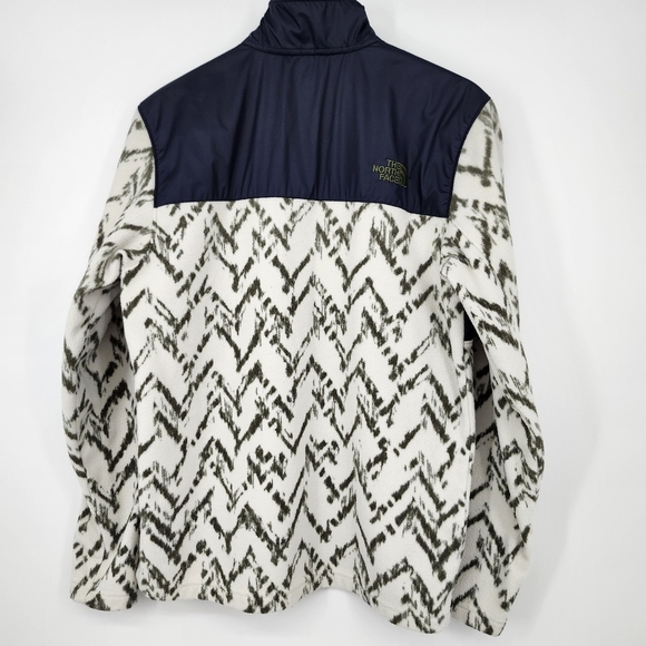The North Face Mens Half Zip Size M Navy Softshell Printed Fleece Winter Outdoor - Picture 7 of 8